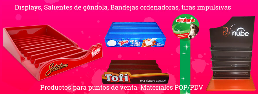 Hacé tus displays, tiras impulsivas, salientes de góndola y todo tu pop en Printers PDV. salienes de góndola tiras impulsivas displays y artículos pop